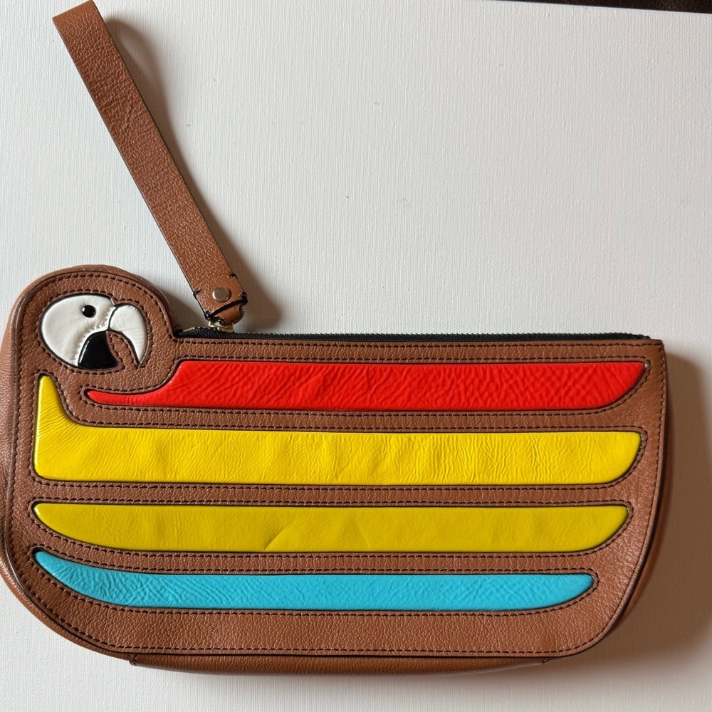 Vintage Kate Spade Macaw Parrot Cay Clutch - Picture 3 of 12